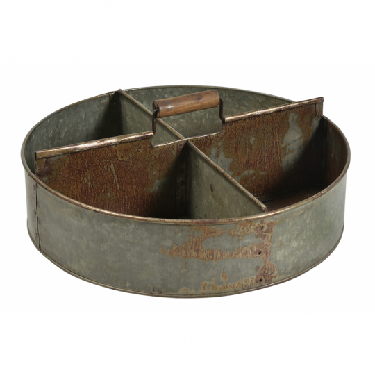 Vintage kasse med håndtag 'Agustin' - Jern/Patina