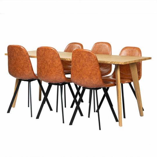 Spisegruppe 'Nordisk Carrie' - 1 Bord & 6 Stole