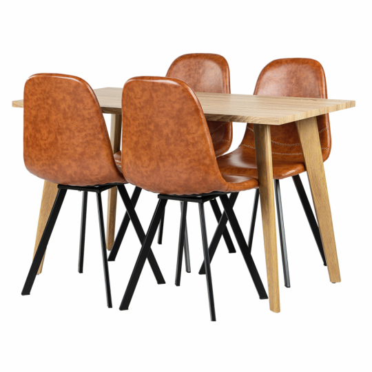 Spisegruppe 'Nordisk Carrie' - 1 Bord & 4 Stole