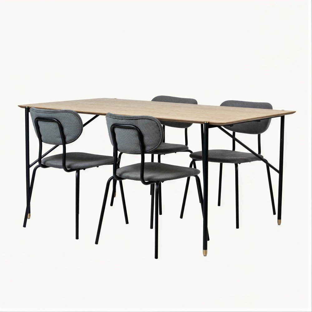 Spisegruppe 'Kungsholmen Hornstull' - 1 Bord & 4 Stole