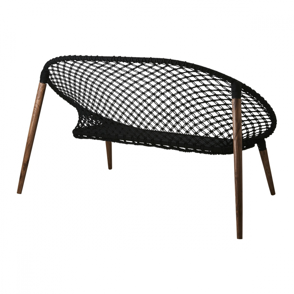 Sofa 'Elof' - Makramé/sort