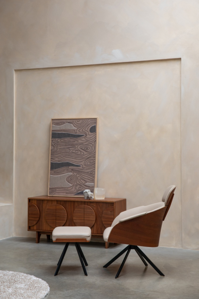 Fodskammel 'Frie' - Beige
