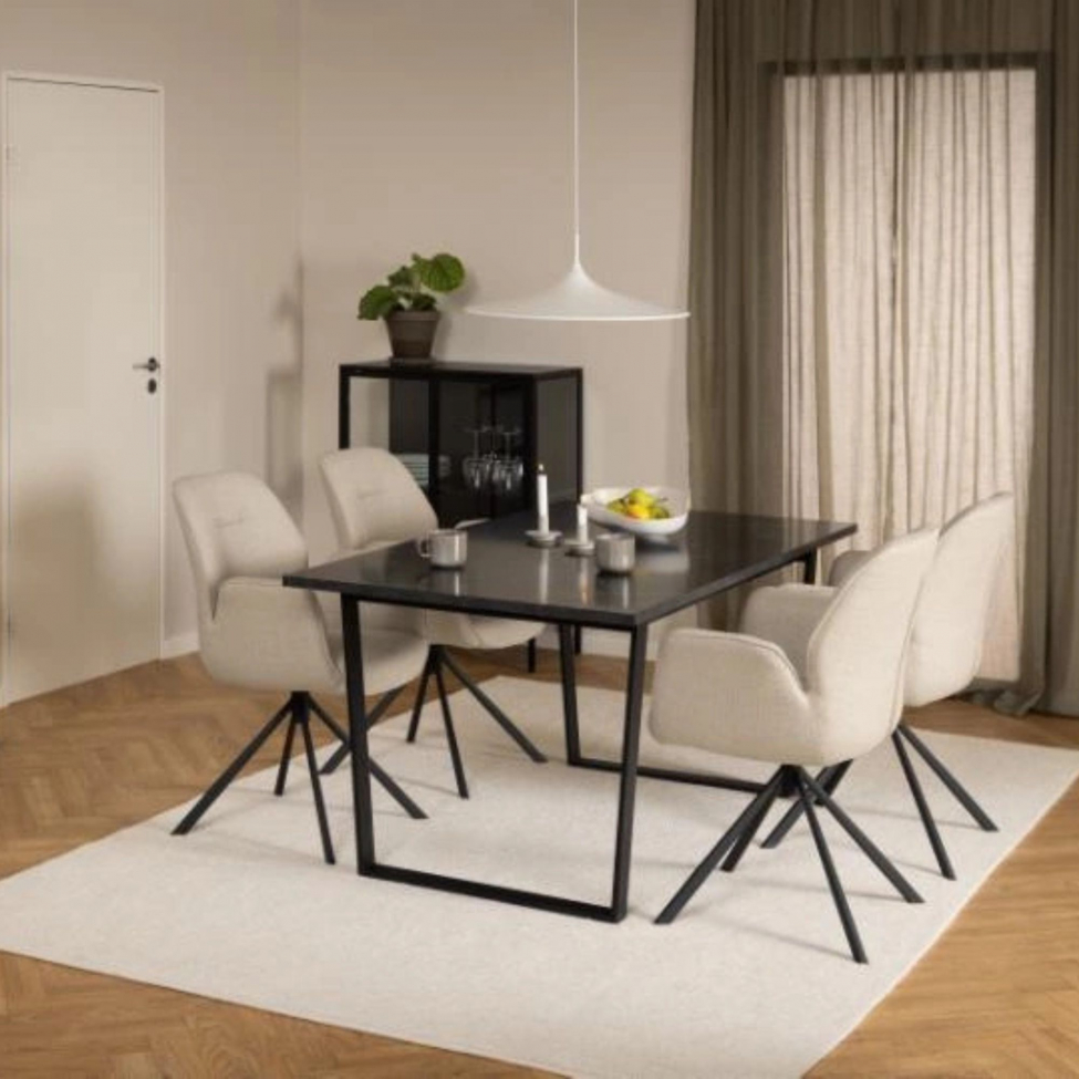 Stol 'Bjuv' - Beige/Sort