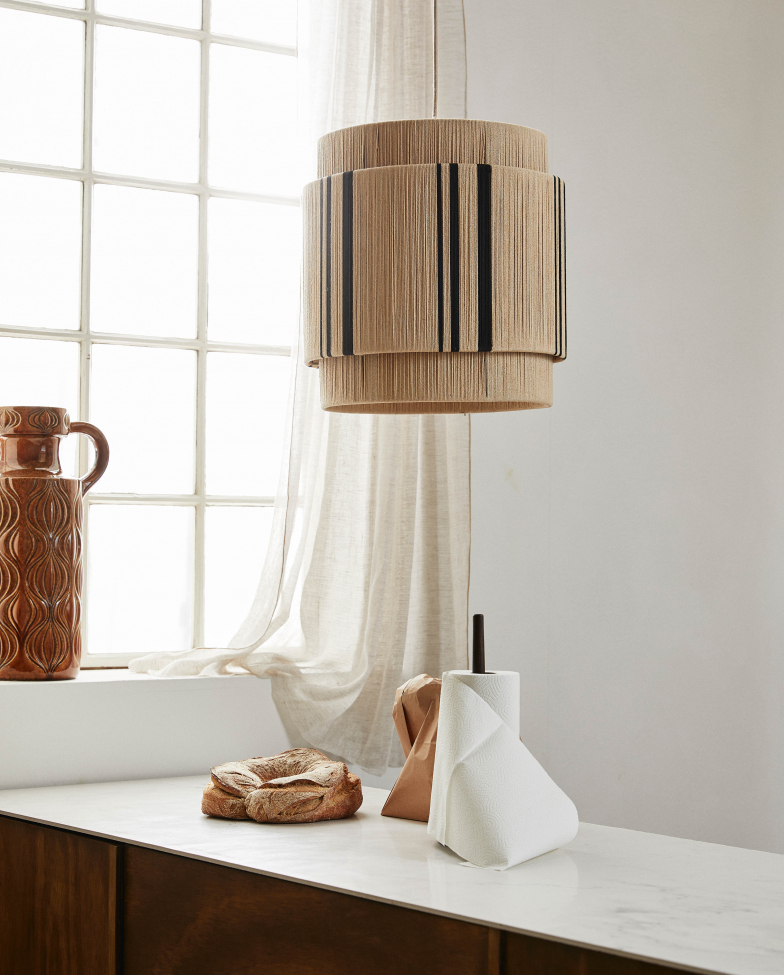 Loftlampe 'Vinata' - Beige/Sort