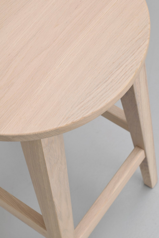 Barpall 'Austin' - Natur/Hvid