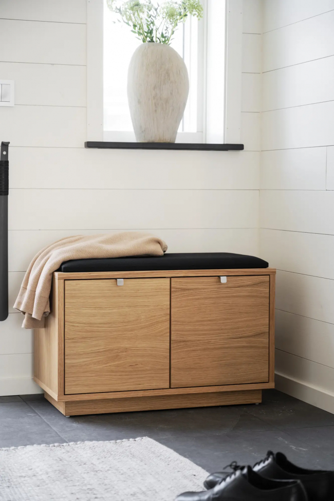 Bænk 'Confetti' 70cm - Eg/Sort