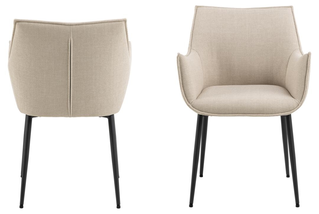 Stol 'Bonita' - Beige/Sort