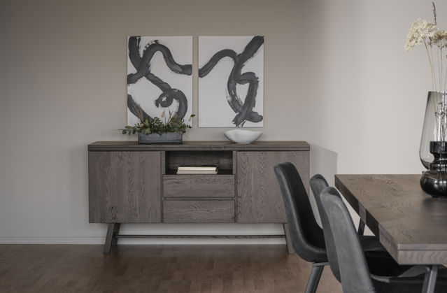 Skænk 'Brooklyn' 160x45cm - Mørkebrun