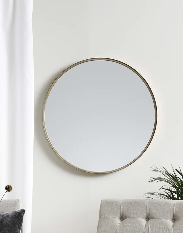 Spejl 'Rund' 80cm - Guld