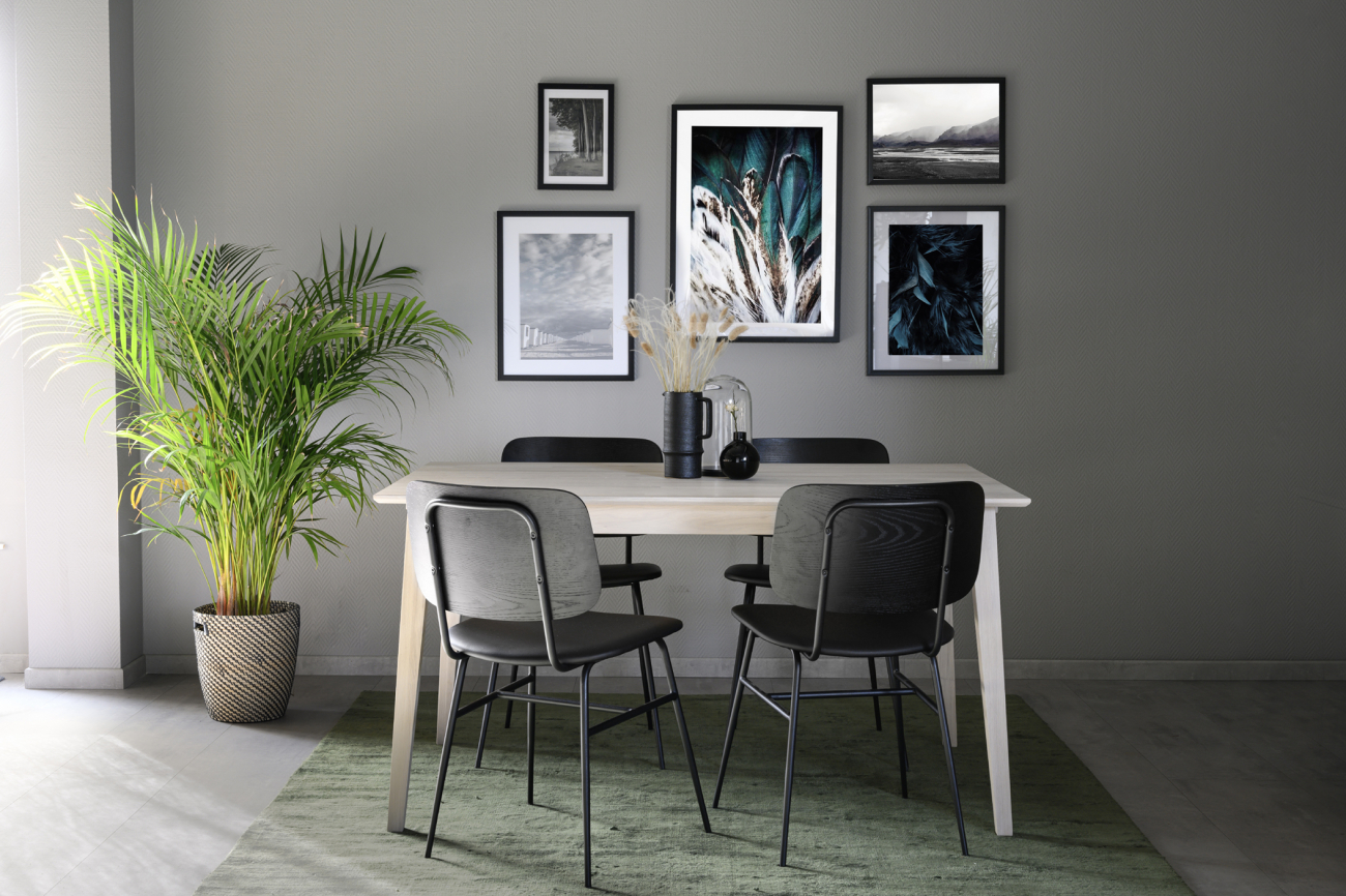 Spisebord 'Filippa' 140x90cm - Hvidpigmenteret