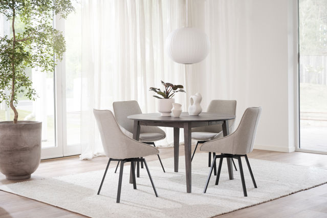 Spisebord 'Filippa' Rund 120cm - Mørkebrun