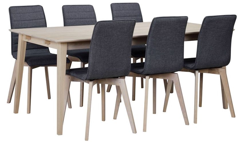 Spisebord 'Filippa' 170x105cm - Eg/Hvidpigmenteret