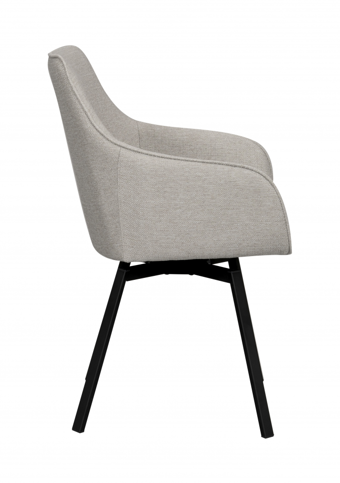 Karmstol 'Alison' - Beige/sort