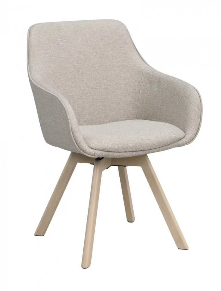 Karmstol 'Alison' - Beige/hvidpigmenterede