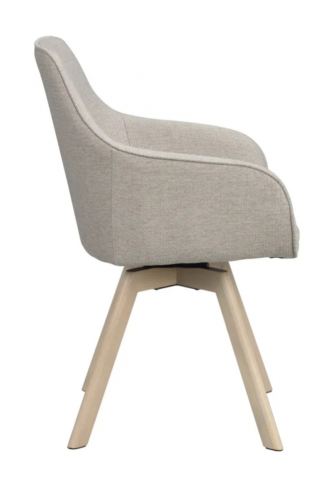 Karmstol 'Alison' - Beige/hvidpigmenterede
