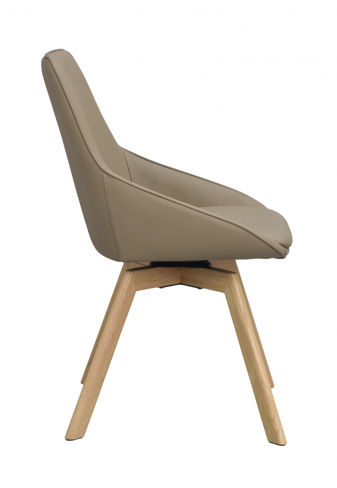 Stol 'Alison' Læder - Beige/eg