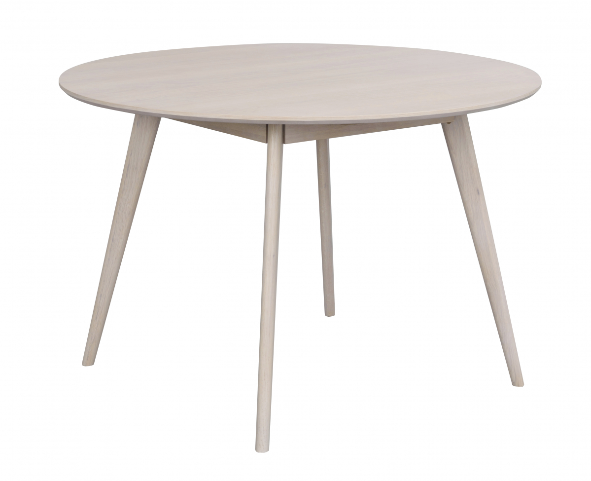 Spisebord 'Yumi' Rundt 115cm - Hvidpigmenteret