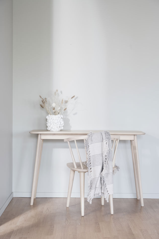Aflastningsbord 'Yumi' 120x40cm - Hvidpigmenteret eg