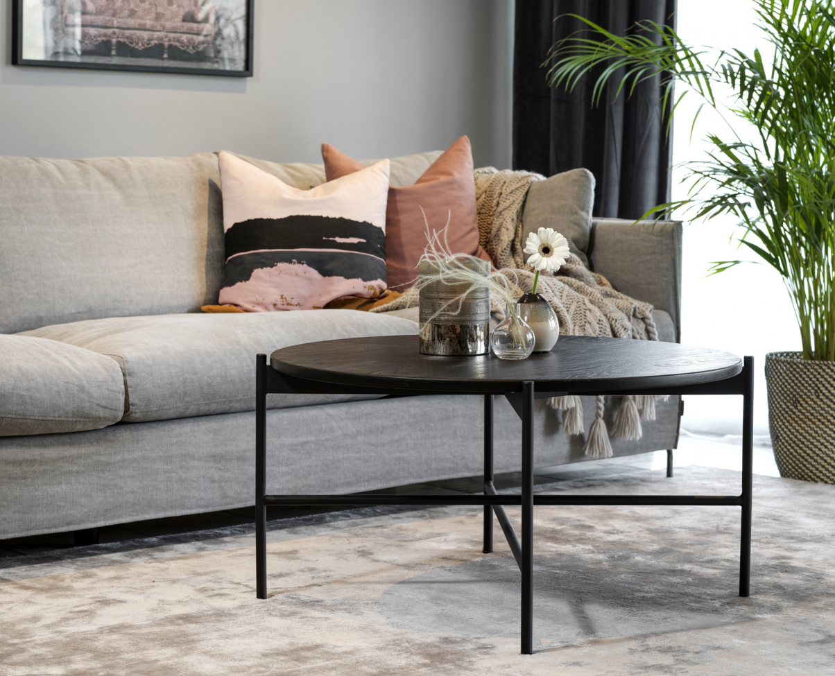 Sofabord 'Skye' Rundt 89cm - Sort