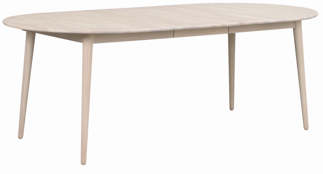 Spisebord 'Tyler' Ovalt 170x105cm - Hvidpigmenteret Eg