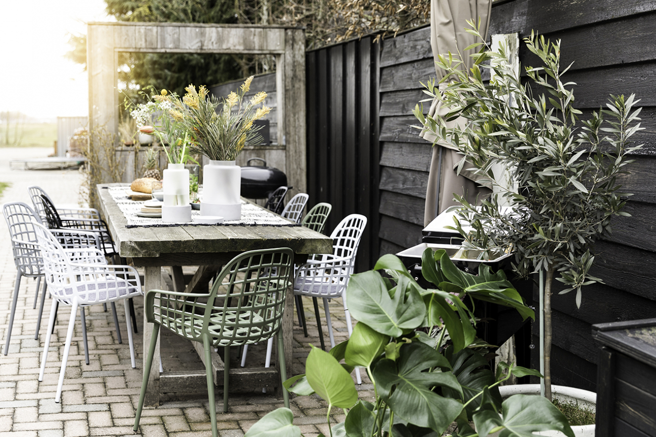 Stol 'Albert' Kuip Garden - Lysgrå