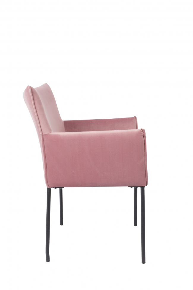 Lænestol 'Dion' - Sammet/Rosa