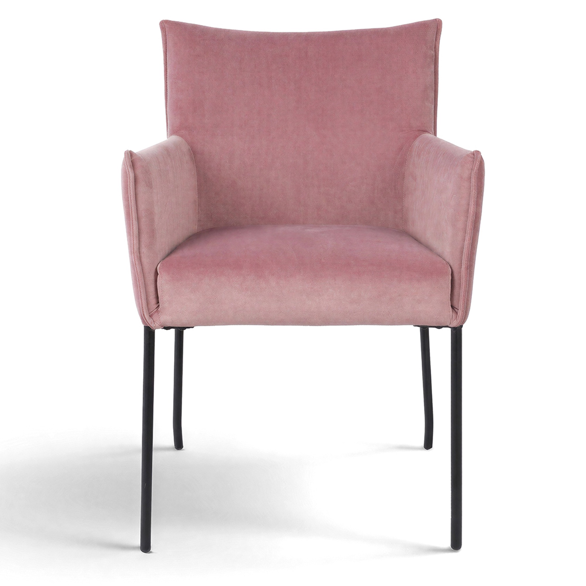 L&aelig;nestol 'Dion' - Sammet/Rosa