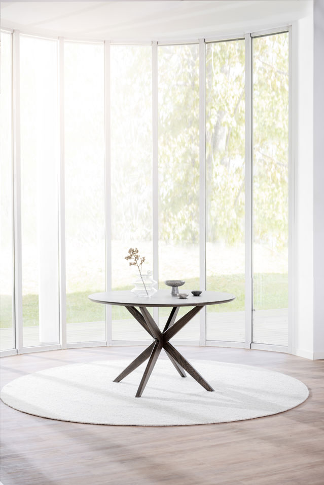 Spisebord 'Calverton' Rundt 120cm - Brun