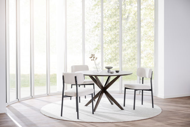 Spisebord 'Calverton' Rundt 120cm - Brun