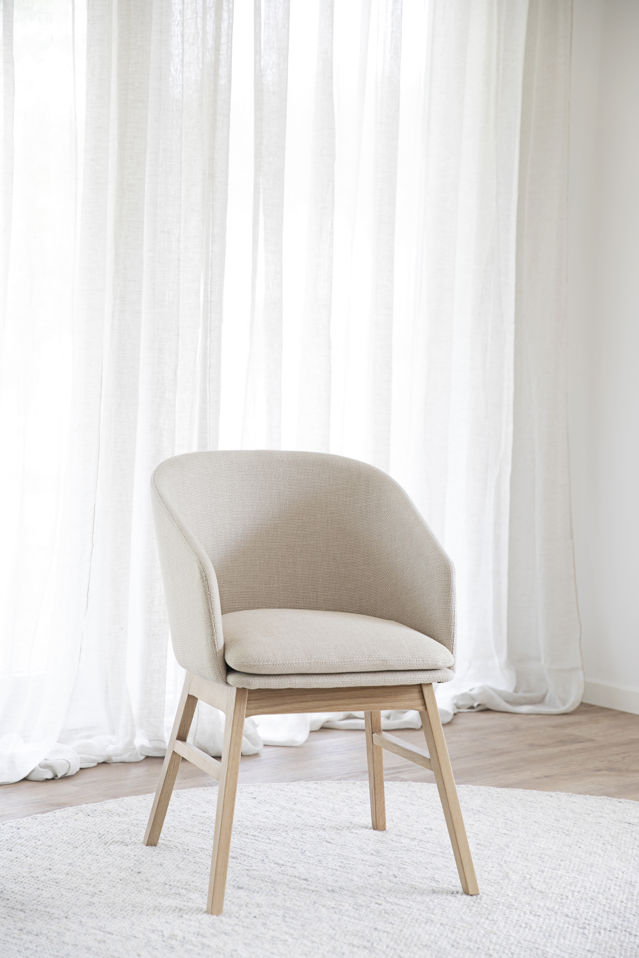 Armlænestol 'Windham' - Beige/Eg