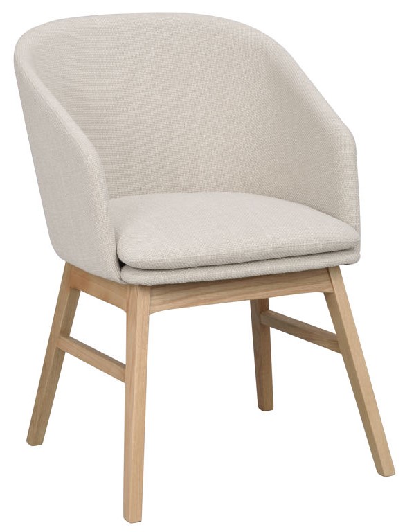 Armlænestol 'Windham' - Beige/Eg