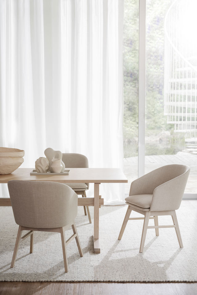 Armlænestol 'Windham' - Beige/Hvidpigmenteret