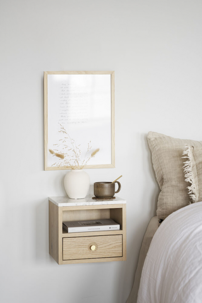 Sengebord 'Whitmore' - Lys eg
