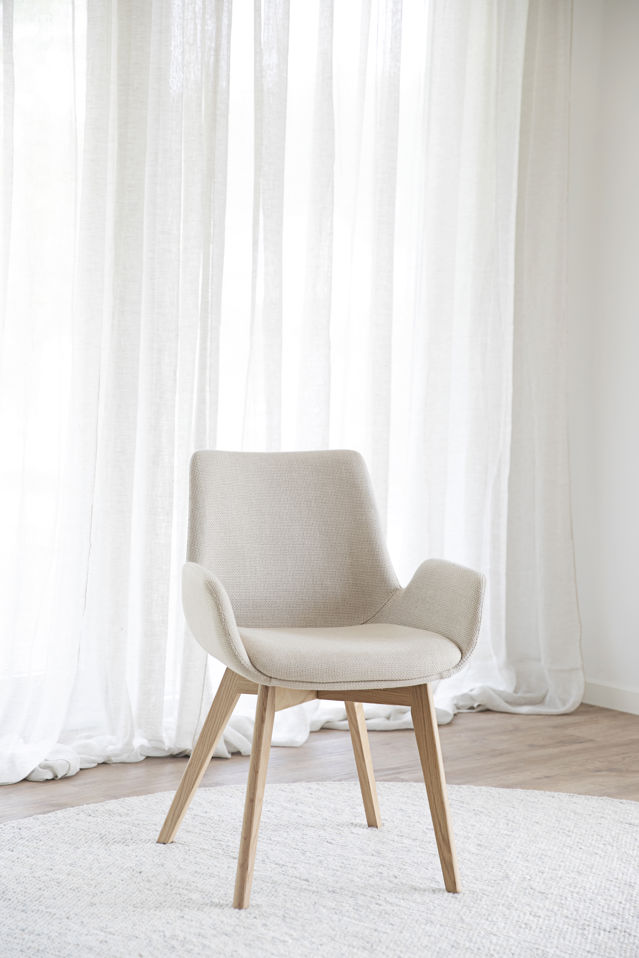 Armlænestol 'Drimsdale' - Beige/Eg