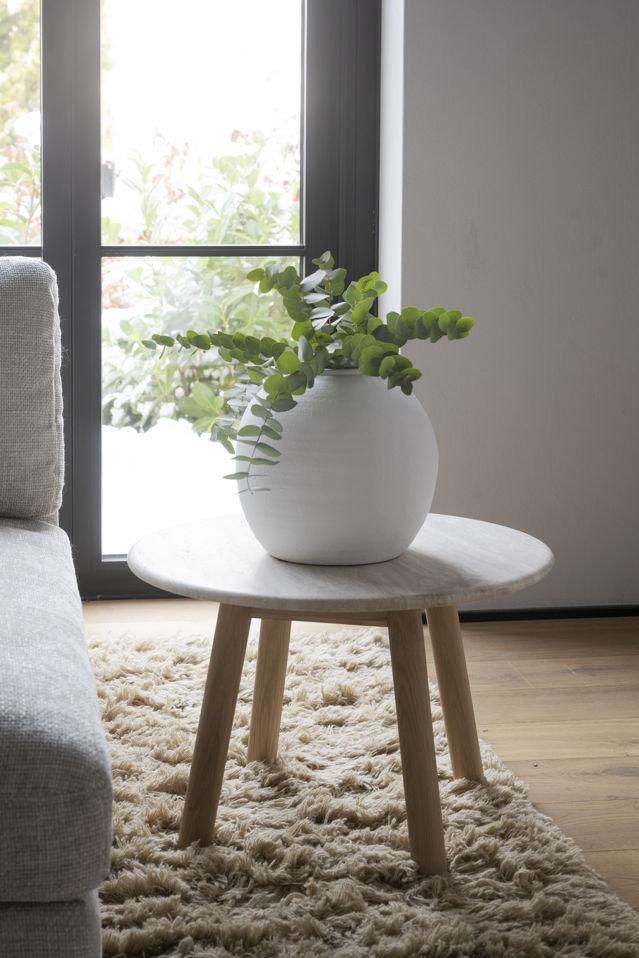 Sofabord 'Taransay' Rund 60cm - Beige/Hvidpigmenteret