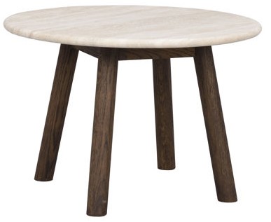 Sofabord 'Taransay' Rund 60cm - Beige/Brun