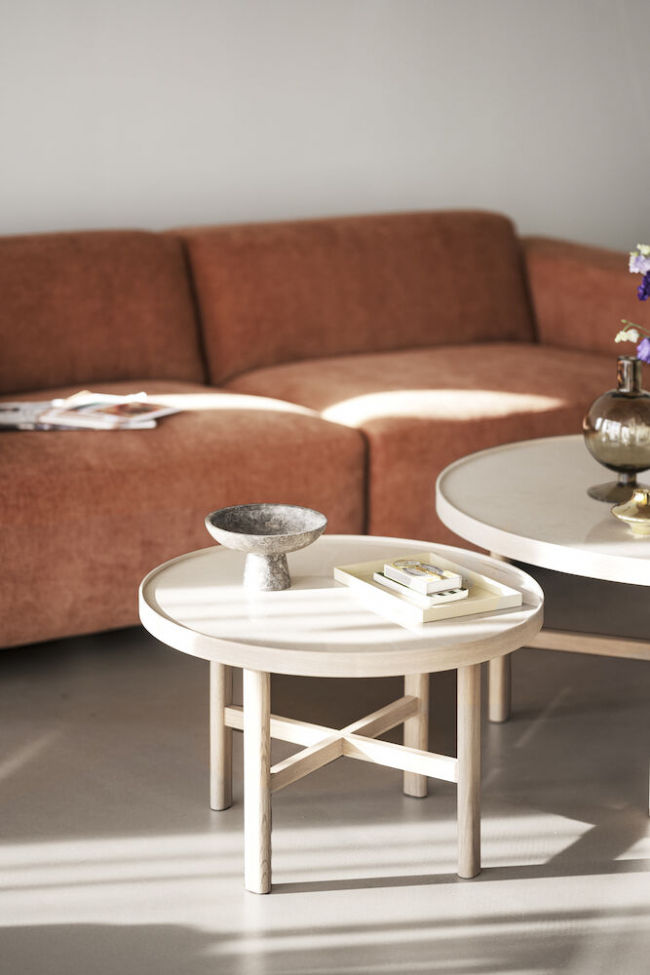Sofabord 'Marsden' Rund 60cm - Lys eg