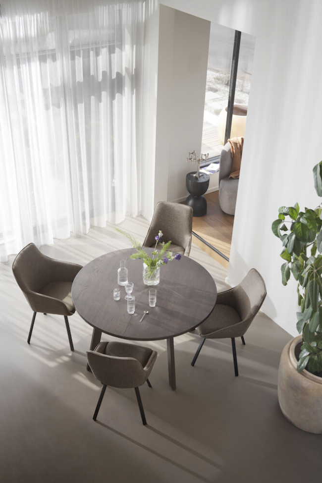 Spisebord 'Glenside' Rund 130cm - Brun