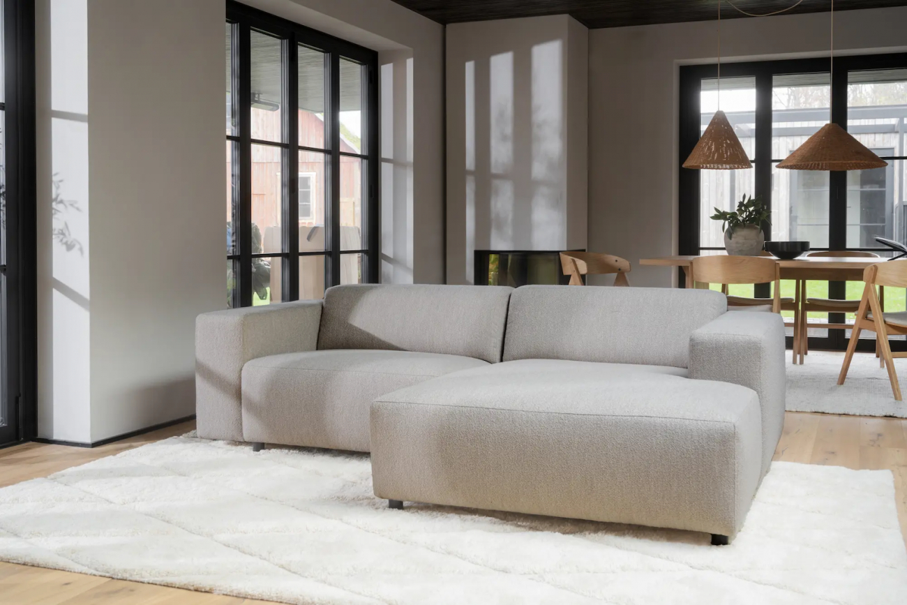 3-personers sofa 'Willard' Chaise Long H - Beige