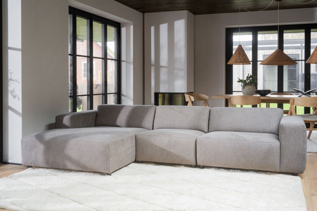 4-personers sofa 'Willard' Chaise Long V - Beige