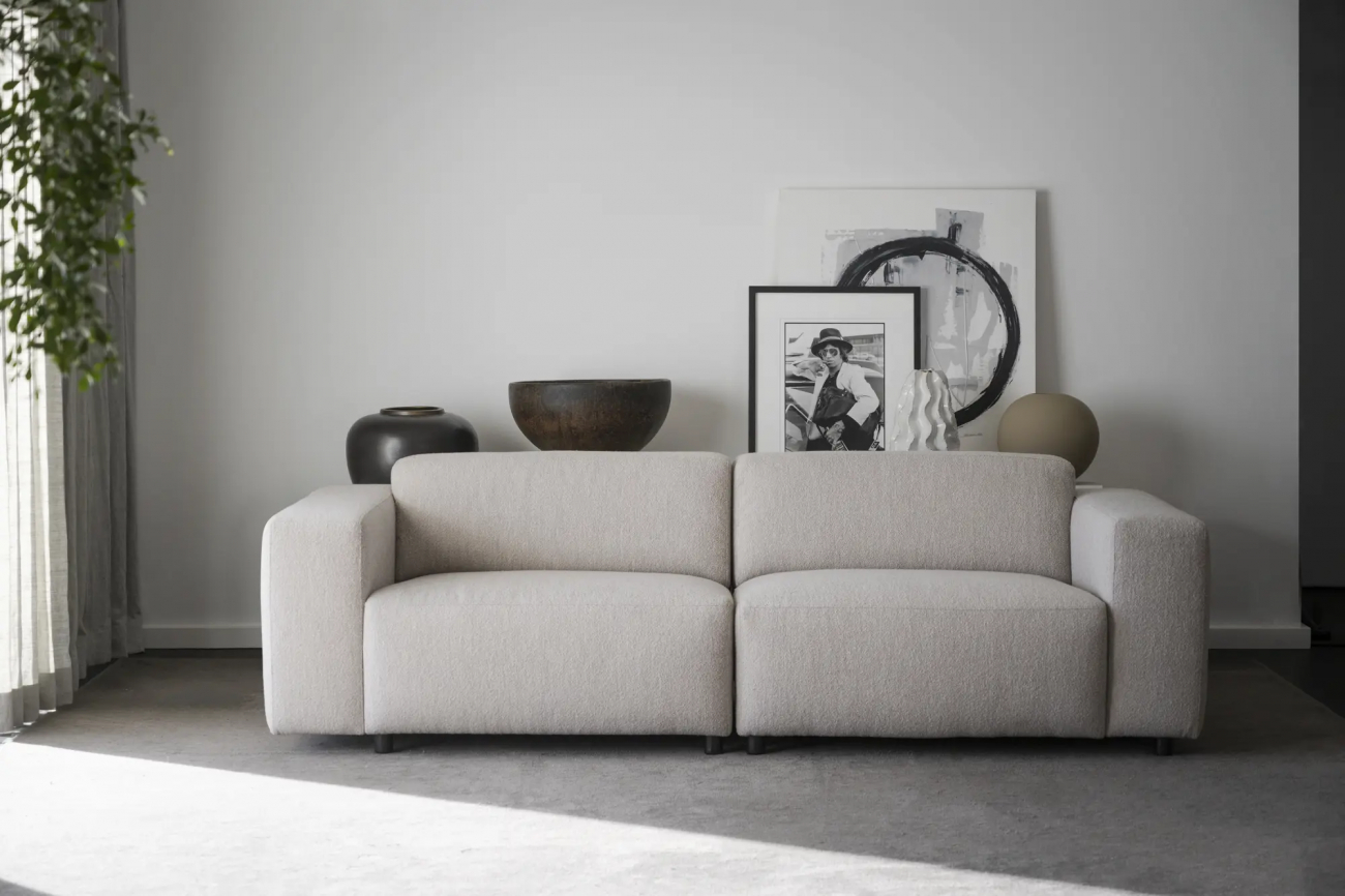2-personers sofa 'Willard' - Lysbeige