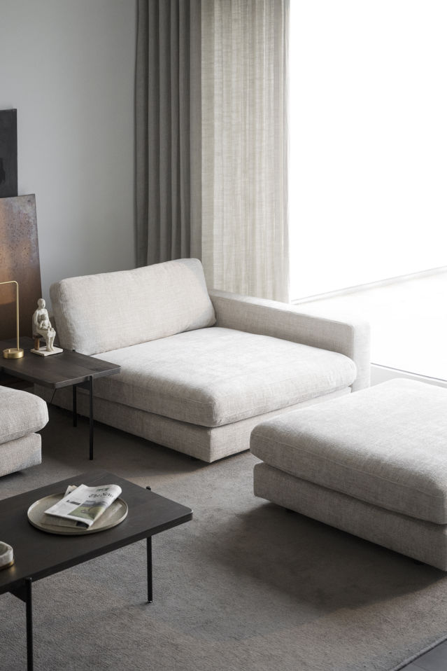 Chaise longue 'Duncan' H - Lys grå
