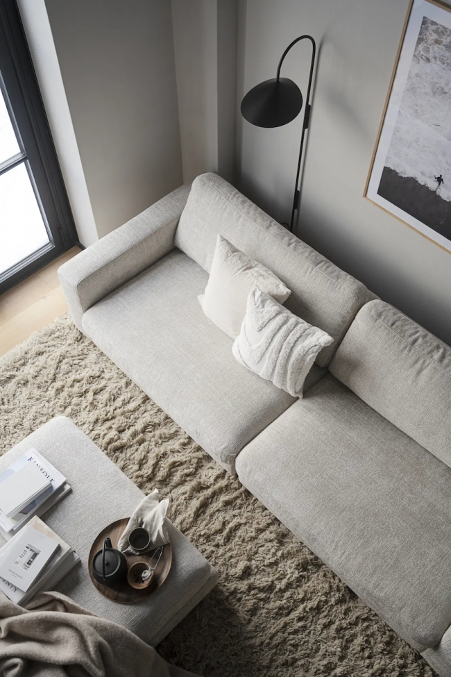 3-personers sofa 'Duncan' - Lys grå