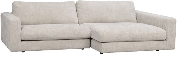 3-personers sofa 'Duncan' chaise longue H - Lys grå