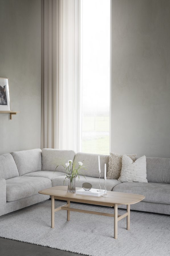 Hjørnesofa 'Duncan' Højre - Lys grå