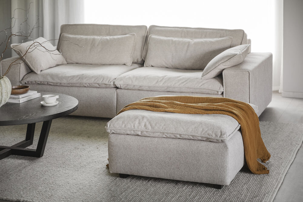 Fodskammel 'Rawlins' - Beige