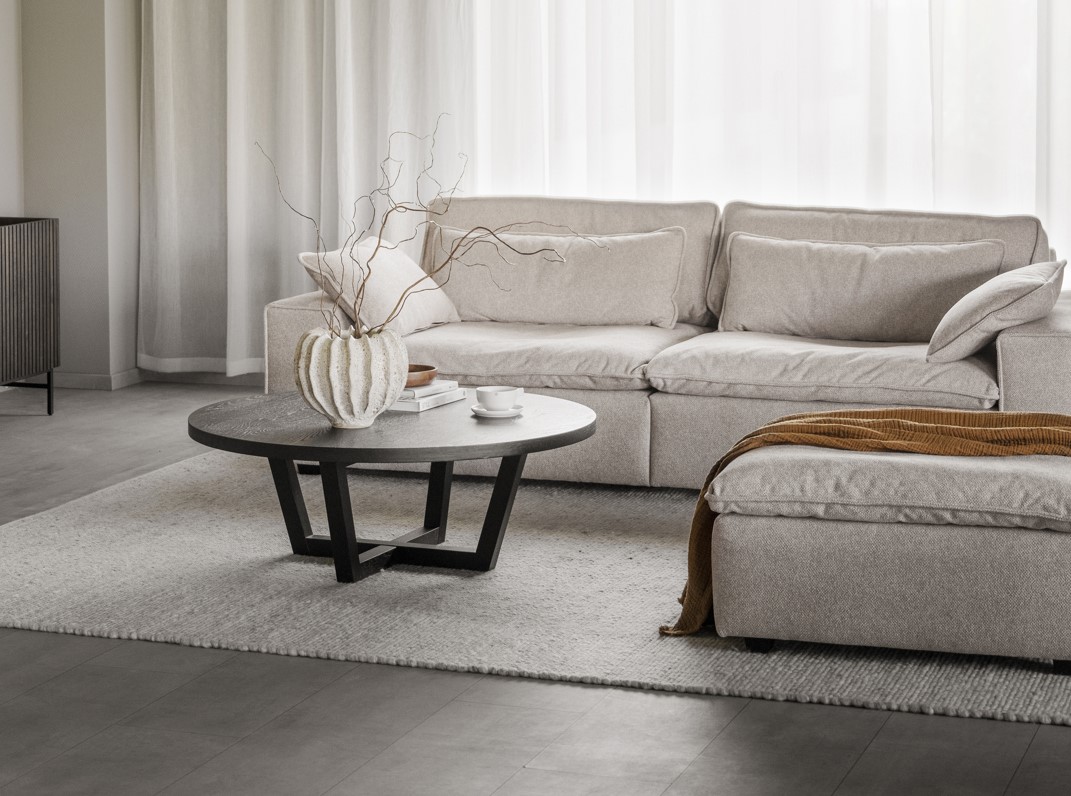 Sofa 'Rawlins' 3-sæde 226cm - Beige