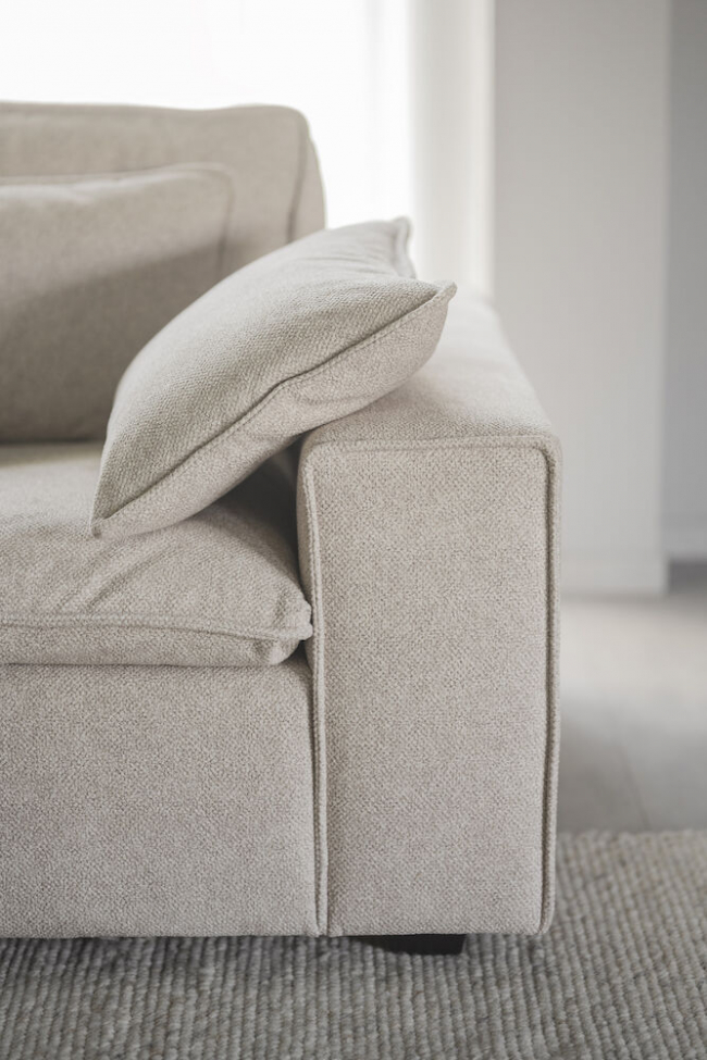 Sofa 'Rawlins' 3-sæde 226cm - Beige
