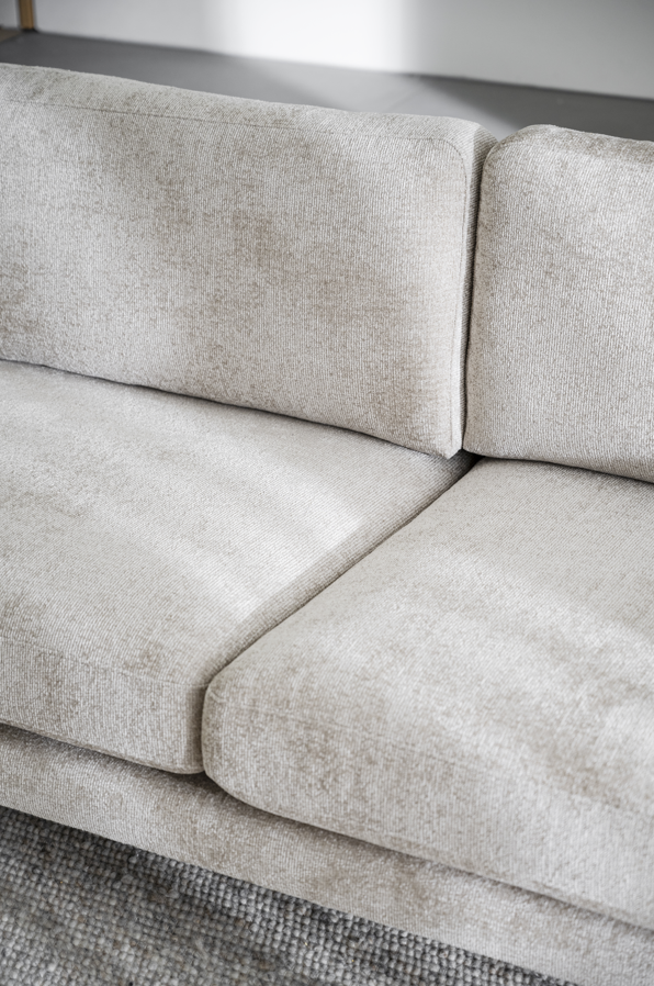 3-personers sofa 'Braden' - Lys beige/hvidpigmenteret