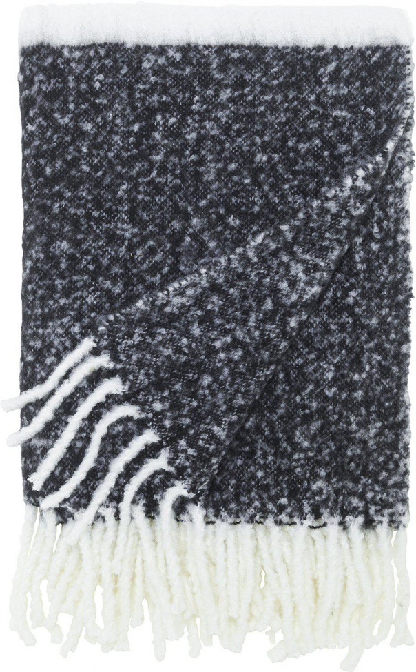 Plaid 'Carl' 130x170 - Sort/Hvid